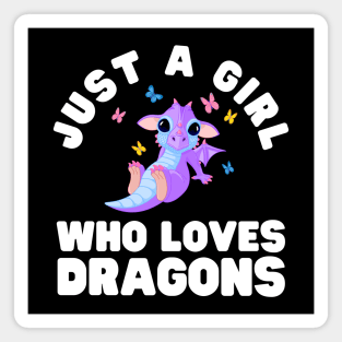 Just A Girl Who Loves Dragons Magnet